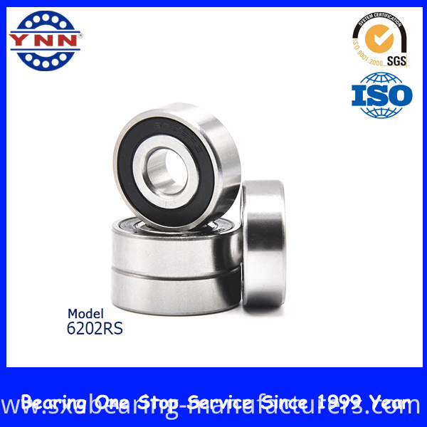 High Precision and Low Noise Rubber Sealed Bearing (6202 2RS)